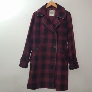 BB Dakota Nell Plaid Trench Coat Size L